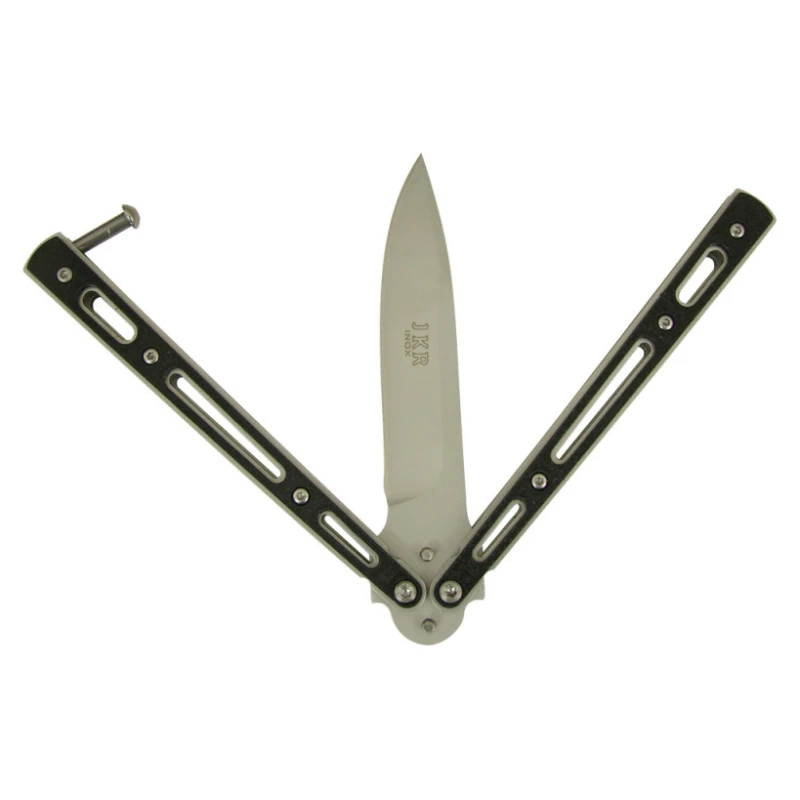 Nóż motylek JKR200 INOX, Balisong, ostrze 10 cm