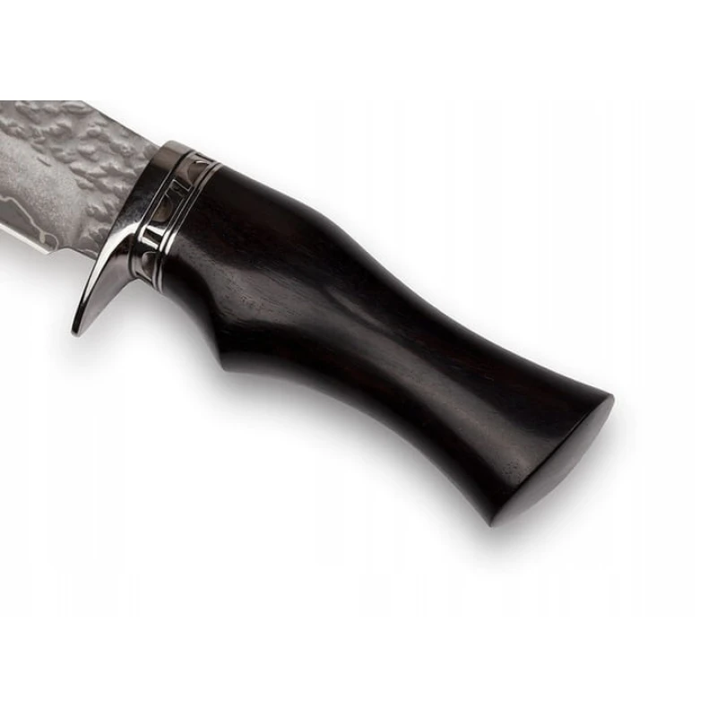 Nóż myśliwski Damast Takoma N-954B w skórzanej, ozdobnej pochwie