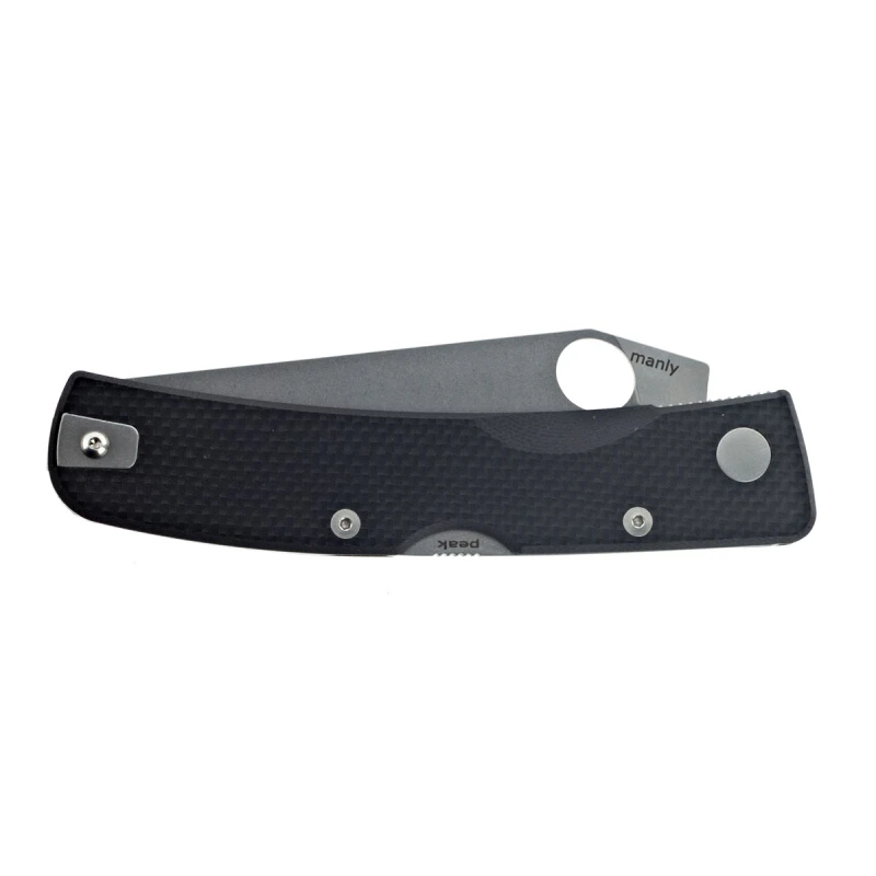 Nóż Manly Peak Black One Hand D2 59-61 HRC