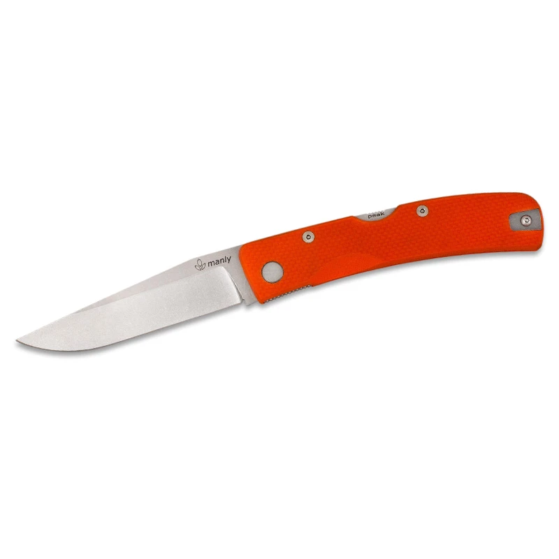 Nóż Manly Peak ORANGE Two Hand D2 59-61 HRC