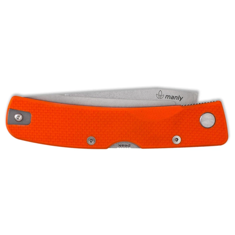 Nóż Manly Peak ORANGE Two Hand D2 59-61 HRC