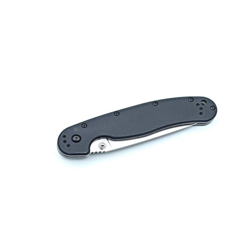 Nóż składany Ontario RAT1 Silver Plain Black Handle 8848SP