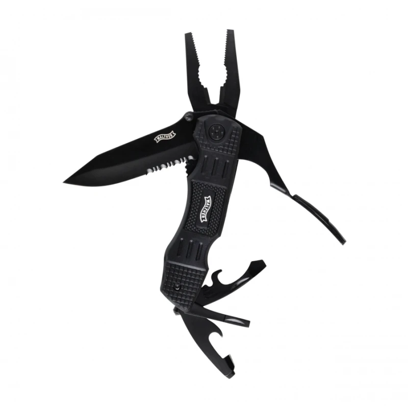 Nóż WALTHER Black Multi Tac z kombinerkami i bitami