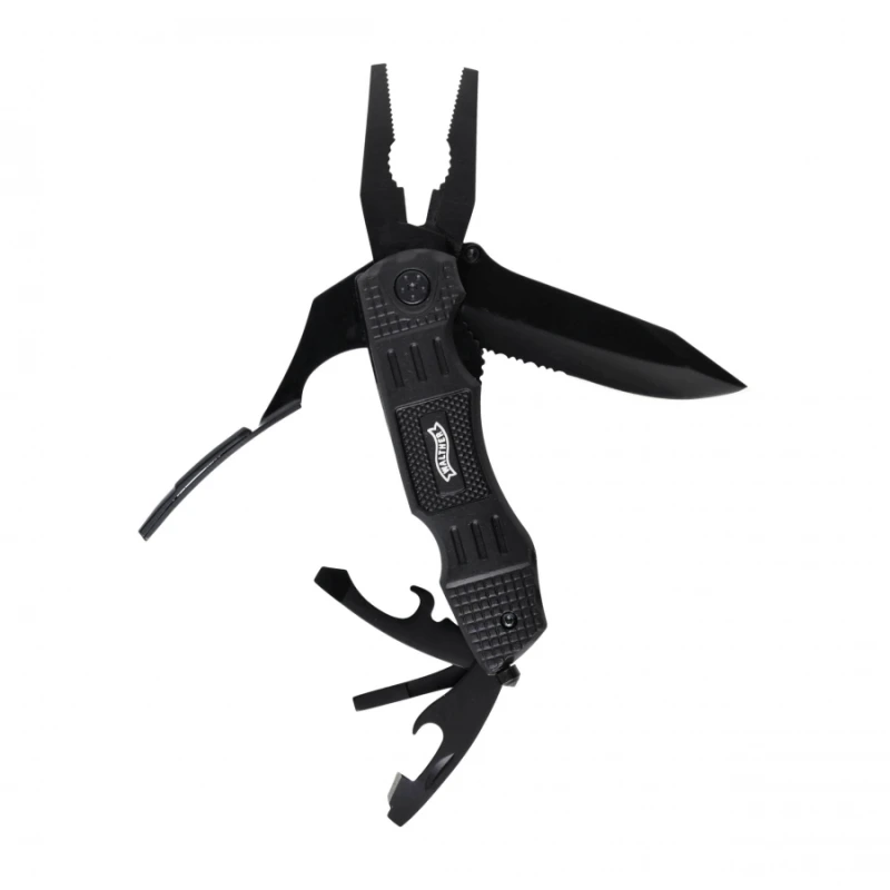 Nóż WALTHER Black Multi Tac z kombinerkami i bitami