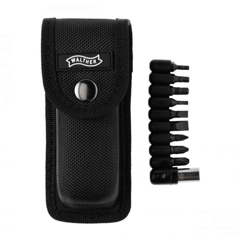 Nóż WALTHER Black Multi Tac z kombinerkami i bitami