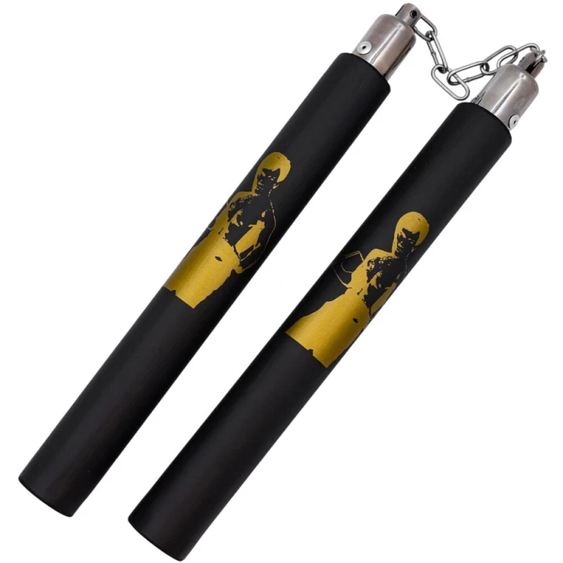 Nunchaku treningowe piankowe BRUCE LEE łańcuszek na łożysku 