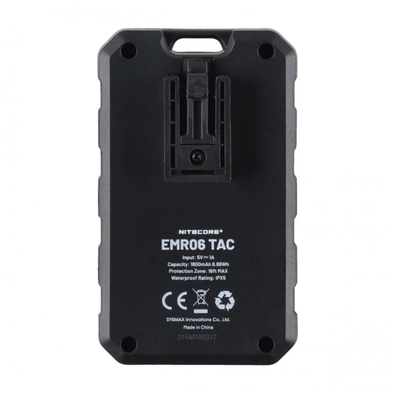 Odstraszacz komarów Nitecore EMR06TAC Fumigator czarny do 12h, 5 metrów USB-C
