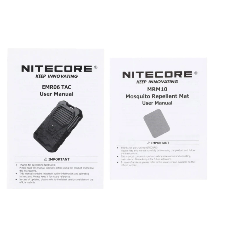 Odstraszacz komarów Nitecore EMR06TAC Fumigator czarny do 12h, 5 metrów USB-C