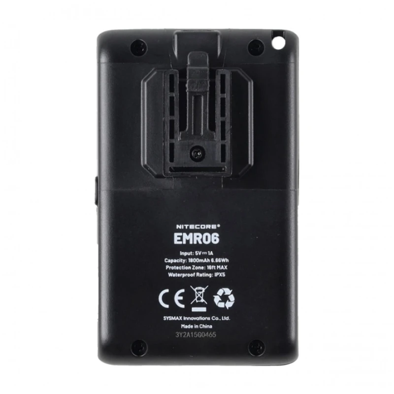 Odstraszacz komarów Nitecore EMR06 Fumigator czarny do 3,5h, 5 metrów USB-C