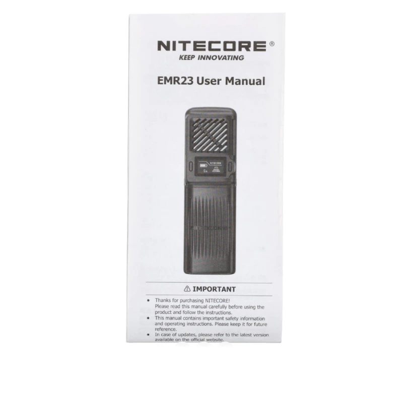 Odstraszacz komarów, owadów Nitecore EMR23 Fumigator czarny do 12h, 5 metrów USB-C Powerbank, etui