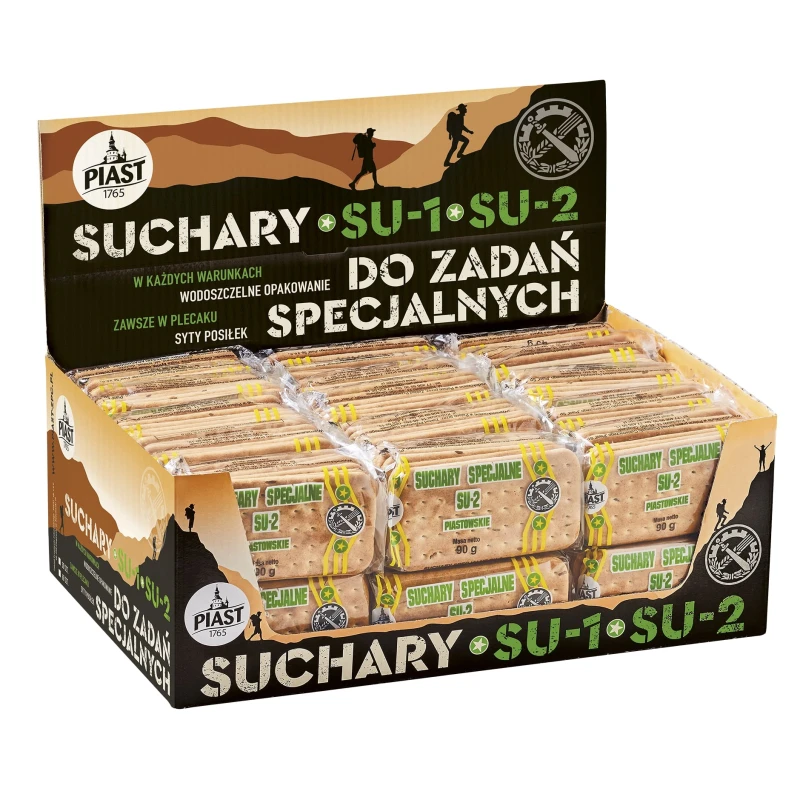 Oryginalne Suchary wojskowe ciastka specjalne Piast SU-2 kminkowe - 90g