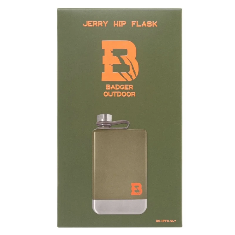 Piersiówka Badger Outdoor Hip Flask Jerry 266 ml olive stalowa