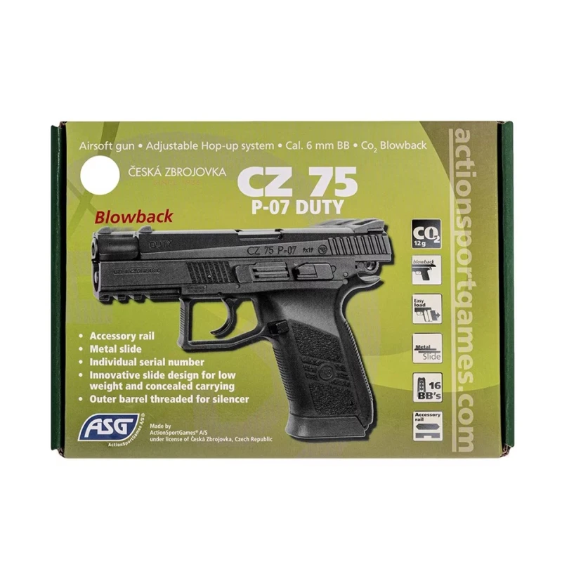 Pistolet ASG CO2 CZ 75 P-07 Duty blow back