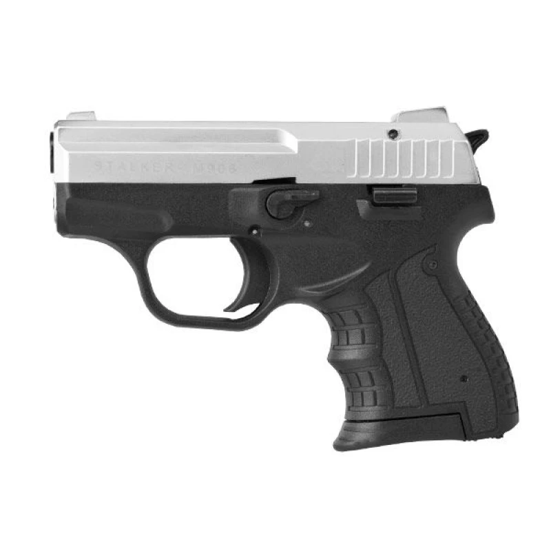Pistolet hukowy alarmowo sygnałowy STALKER M906 BAS chrom mat kal. .22 Long Blank do 6 mm 