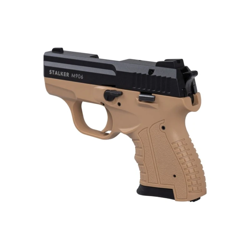 Pistolet hukowy alarmowo sygnałowy STALKER M906 BAS FDE TAN kal. .22 Long Blank do 6 mm 