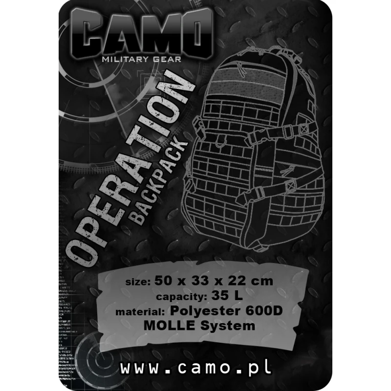 Plecak wojskowy Operation Backpack CAMO Military Gear 35L MTC WYPRZEDAŻ