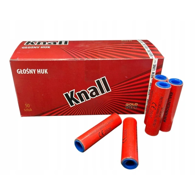 Race hukowe pistoletowe Knall GWR01 do pistoletów i rewolwerów 50 szt.