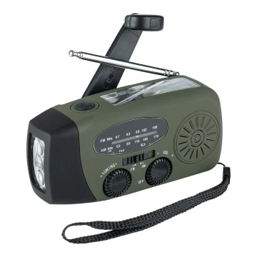 Radio survivalowe na korbkę, solarne, powerbank Crank Fosco FM/AM