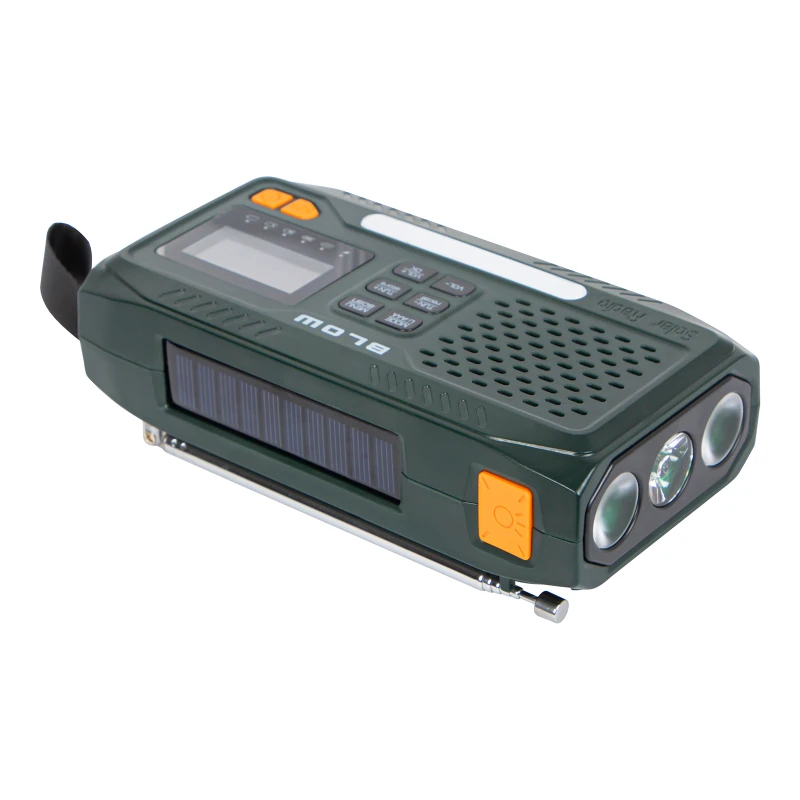 Radio survivalowe na korbkę, solarne, LCD Powerbank 4500 mAh AM/FM/DAB+ Bluetooth BLOW RA19