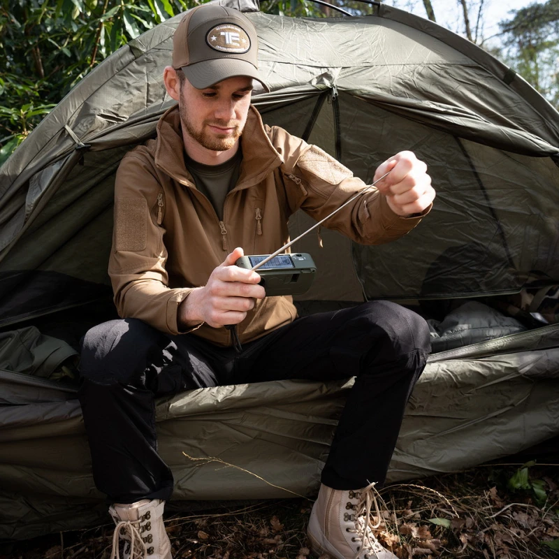 Radio survivalowe solarne, korbka, powerbank Fosco - SW1/SW2/FM/AM