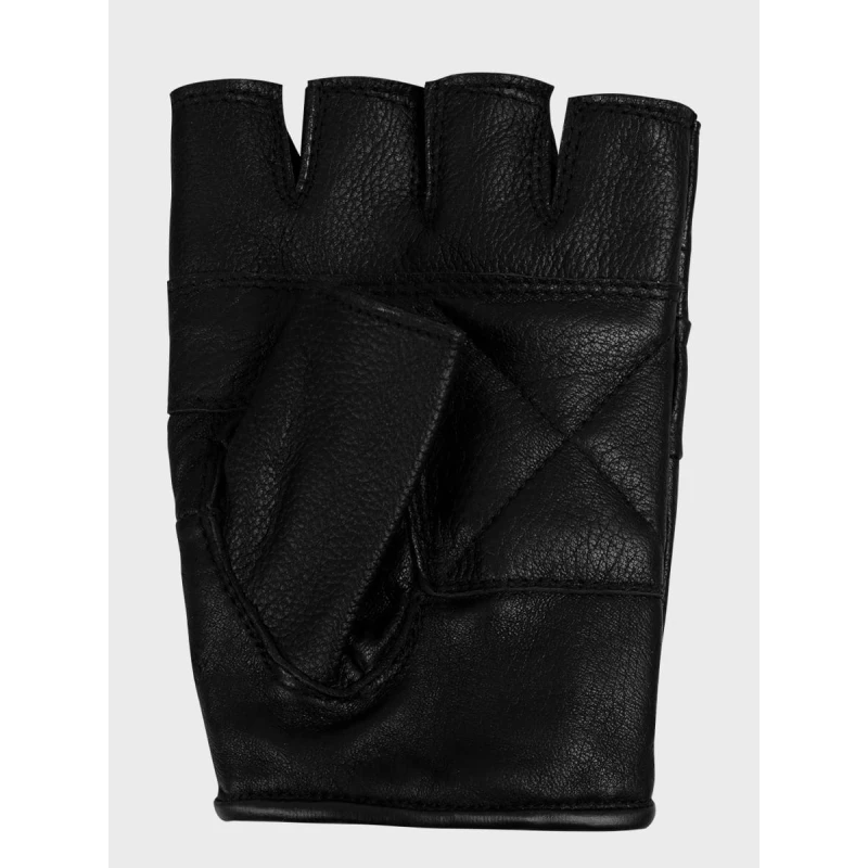 Rękawiczki bez palców skórzane z ćwiekami czarne Mil-Tec 12518002