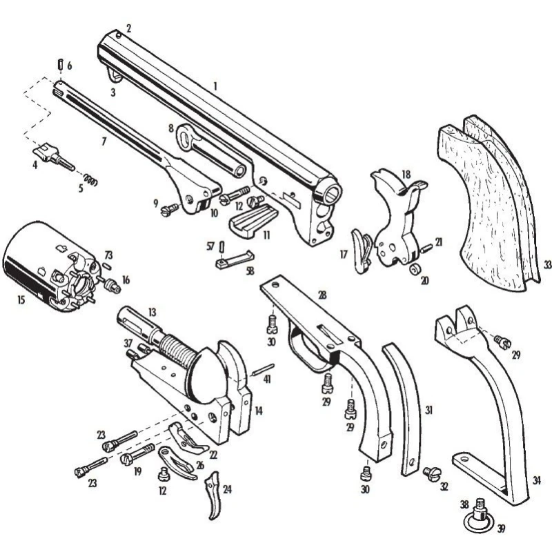 Rewolwer czarnoprochowy Colt Pietta 1851 Colt Navy Yank Steel .44 YAN44