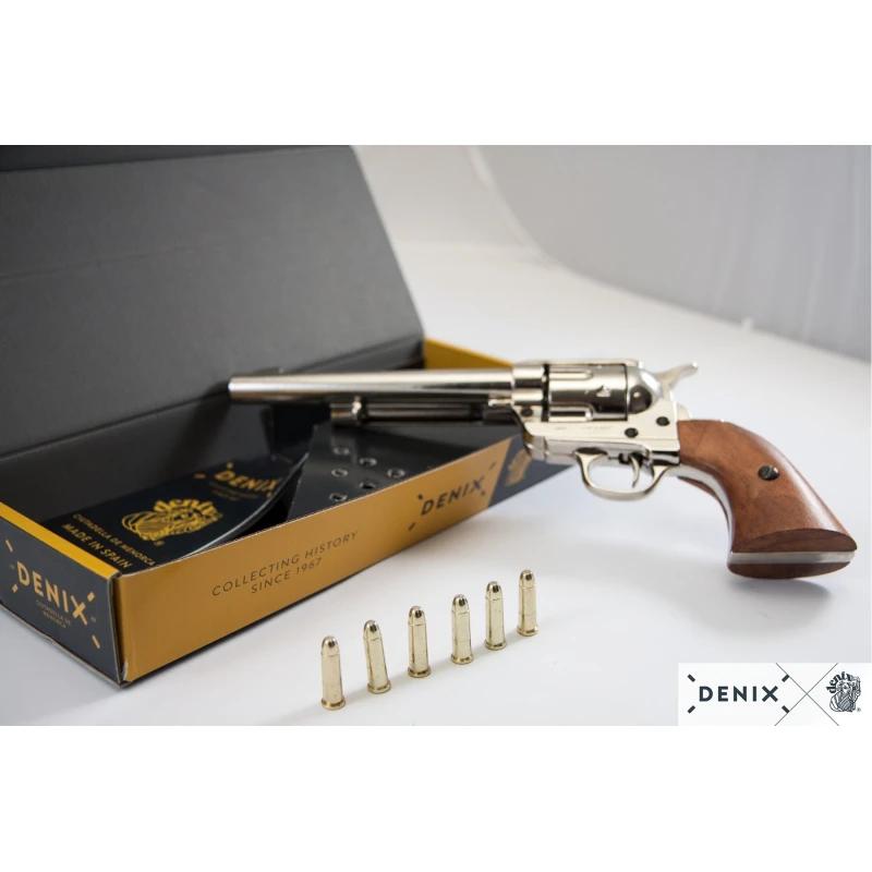 Rewolwer kawalerii USA Peacemaker Colt Denix z nabojami - replika dekoracyjna