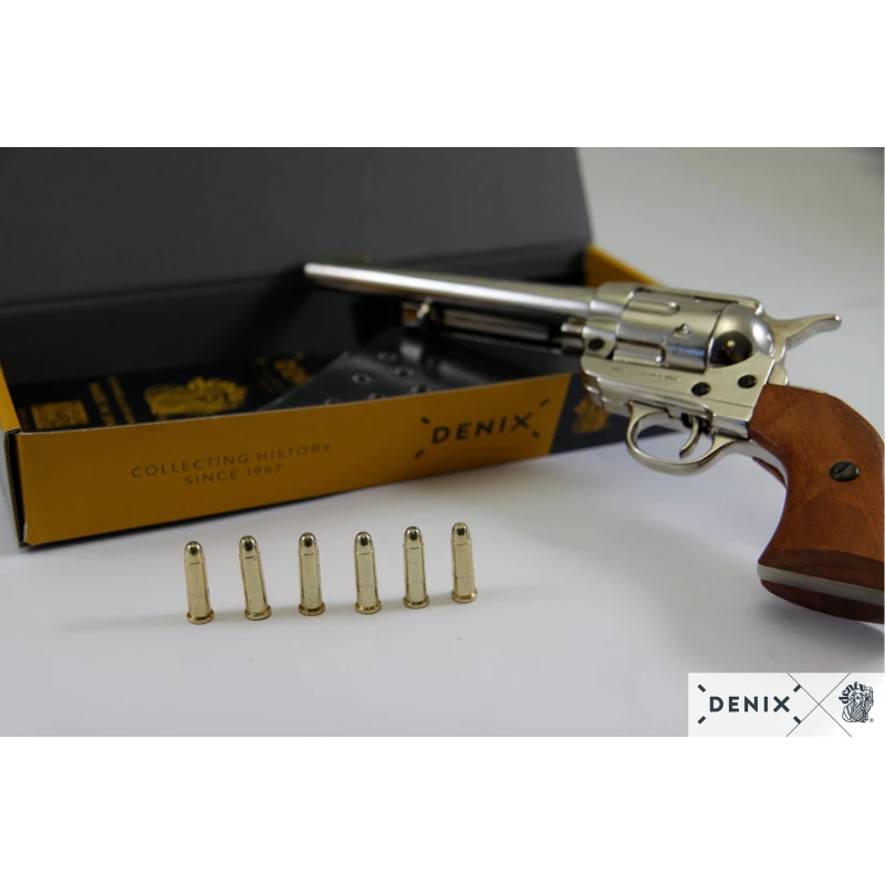 Rewolwer kawalerii USA Peacemaker Colt Denix z nabojami - replika dekoracyjna