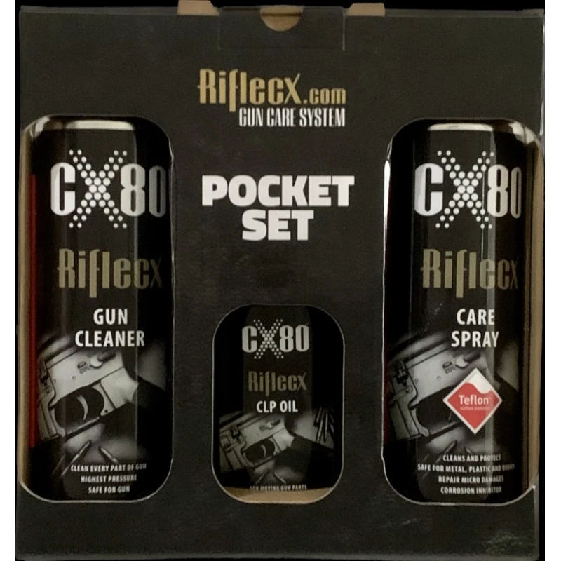 Riflecx Zestaw Pocket Set do konserwacji i czyszczenia broni palnej 