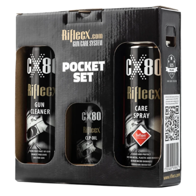 Riflecx Zestaw Pocket Set do konserwacji i czyszczenia broni palnej 