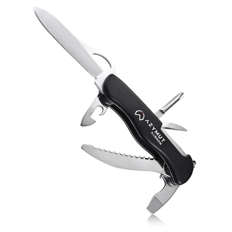 Scyzoryk AZYMUT Karkon, 9 narzędzi + kabura