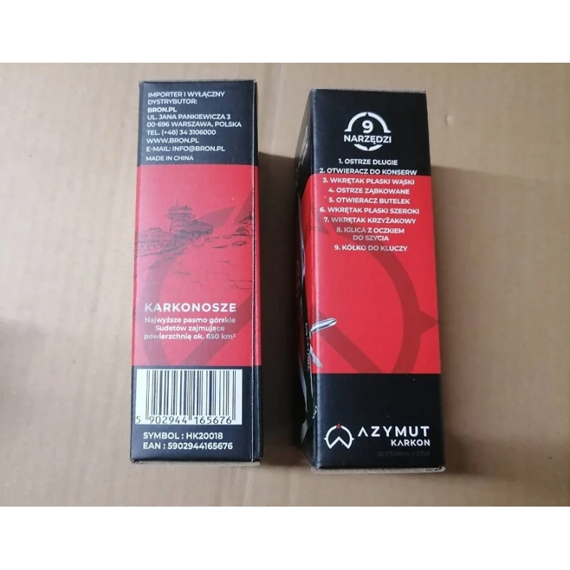 Scyzoryk AZYMUT Karkon, 9 narzędzi + kabura