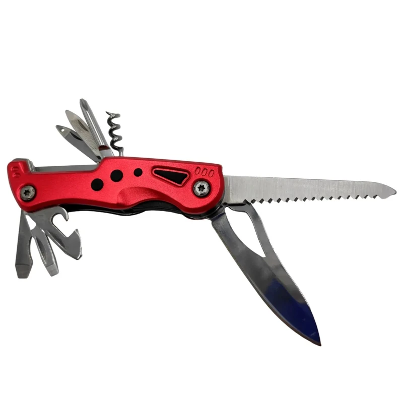 Scyzoryk Foxter latarka, piła, pilnik, śrubokręt, etui 12w1