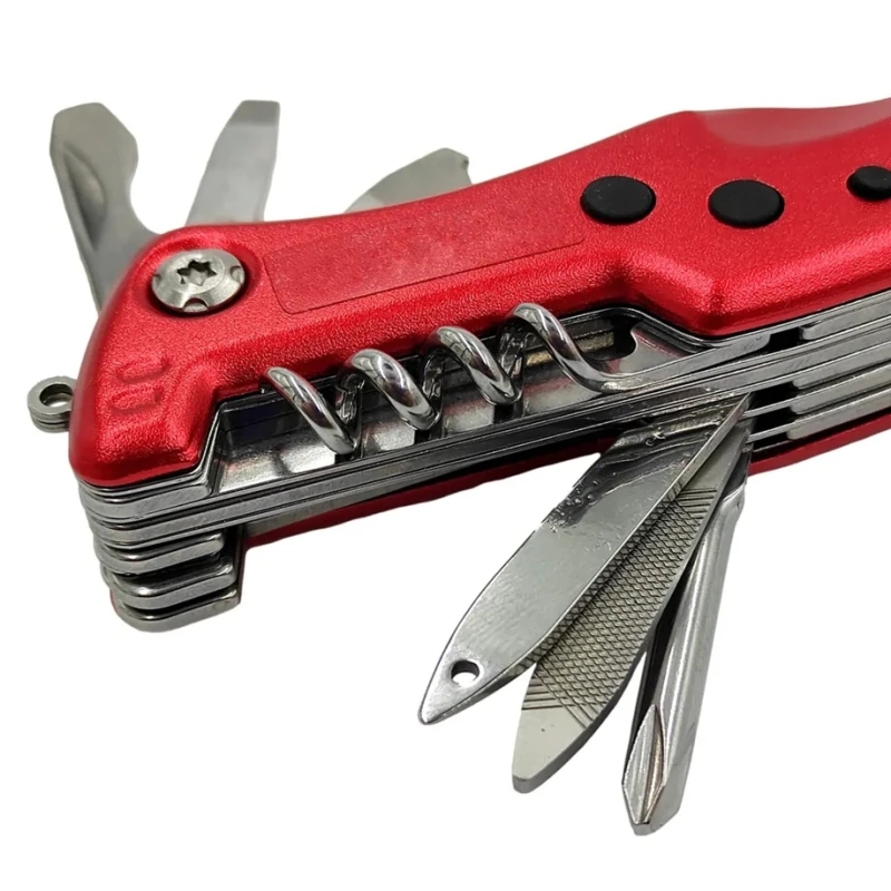 Scyzoryk Foxter latarka, piła, pilnik, śrubokręt, etui 12w1