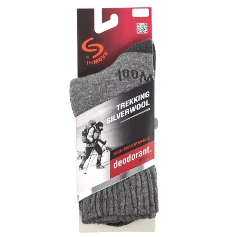 Skarpety JJW INMOVE® Trekking Silverwool wełna merynos szare