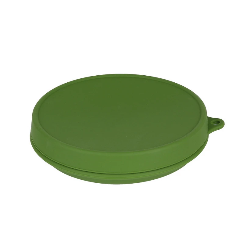 Składana miska silikonowa Fosco Collapsible Bowl olive BPA free - śr. 12 cm x wys. 8,5 cm