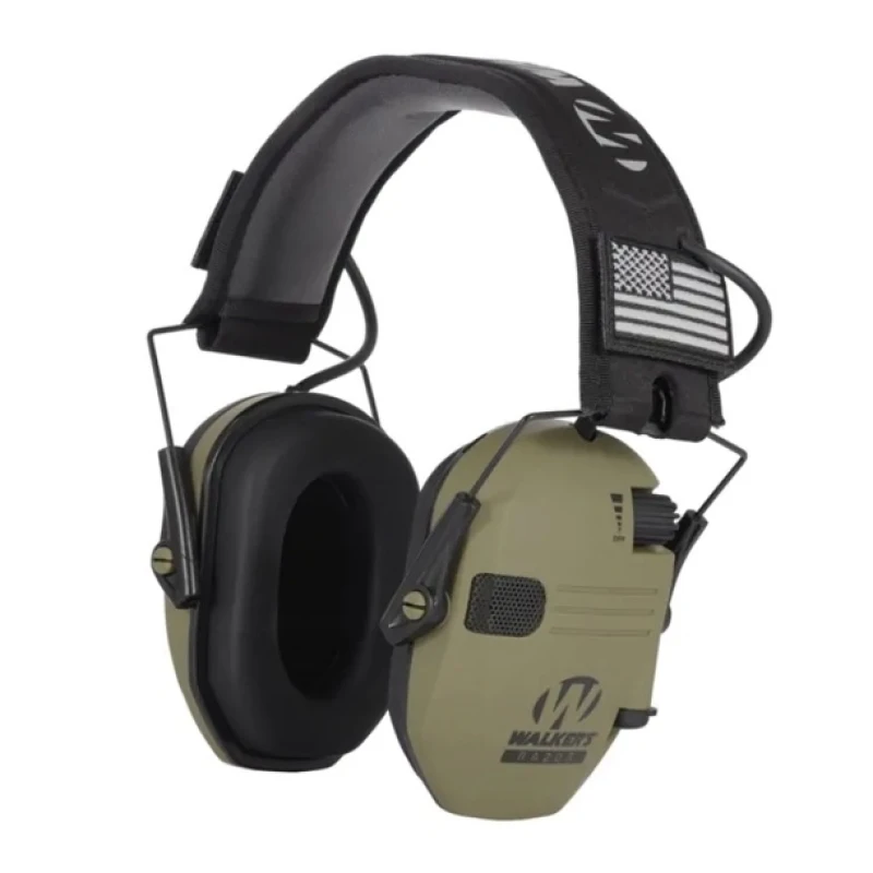 Słuchawki aktywne strzeleckie taktyczne czarne, nauszniki ochronniki słuchu przeciwszumowe