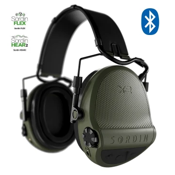 Słuchawki Sordin Supreme X2 BT aktywne, nagłowne, zielone slim, wkładki piankowe 302006-10P