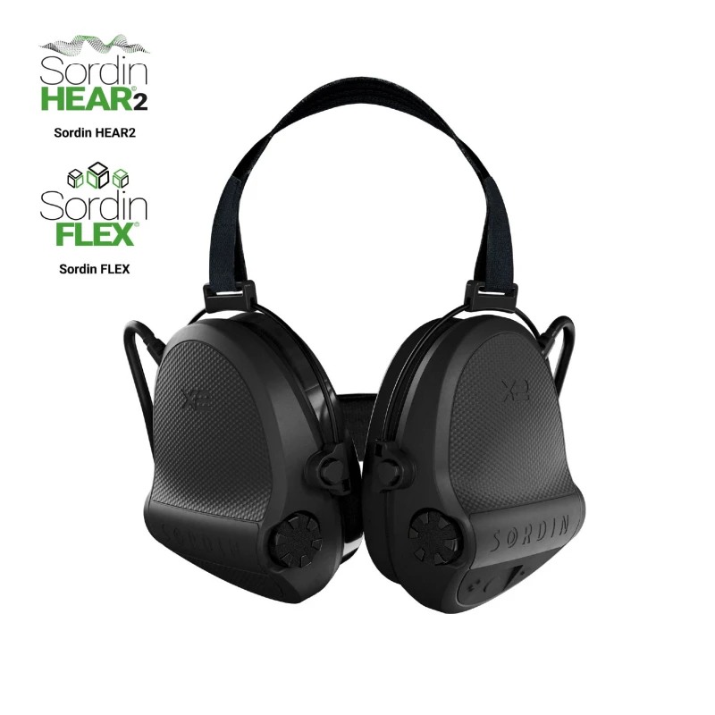 Słuchawki Sordin Supreme X2, nakarkowe slim, wkładki żelowe, czarne 301004-20G 