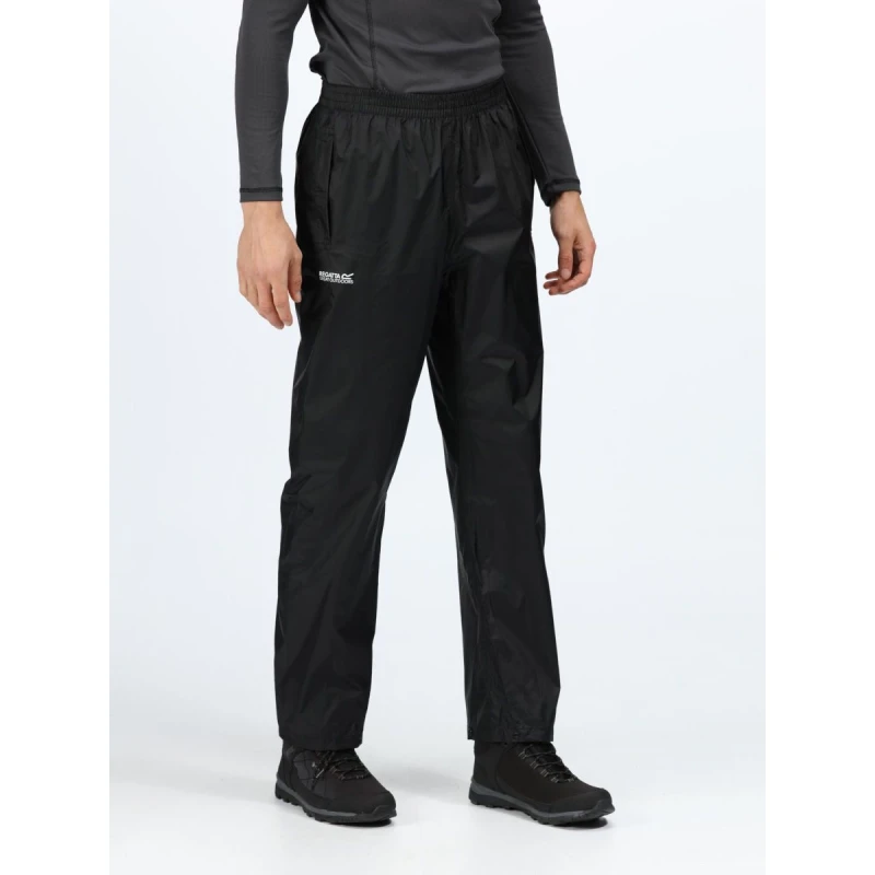 Spodnie Regatta Pack It Overtrousers czarne, wodoodporne, ultralekkie RMW149R 