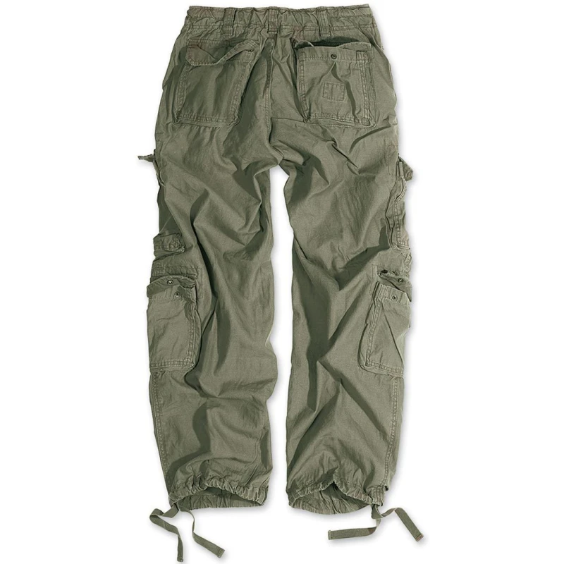 Spodnie bojówki SURPLUS Airborne olive 6XL obwód pasa 120 cm, wyprzedaż