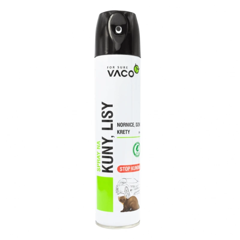 Spray Vaco Eco na kuny, lisy, nornice, dziki, krety 300 ml, biodegradowalny, roślinny