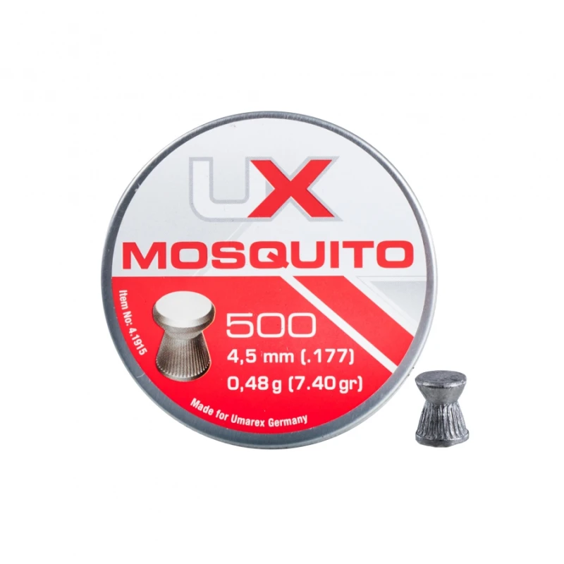 Śrut 4,5mm UMAREX Mosquito, płaski, moletowany