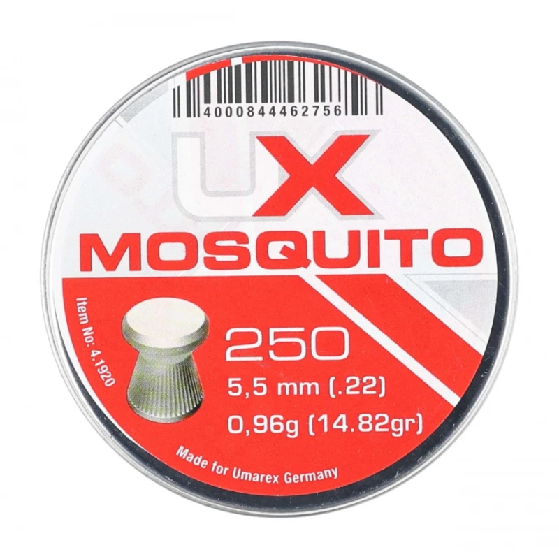 Śrut 5,5mm UMAREX Mosquito, płaski, moletowany