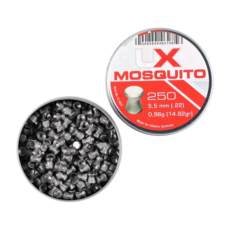 Śrut 5,5mm UMAREX Mosquito, płaski, moletowany