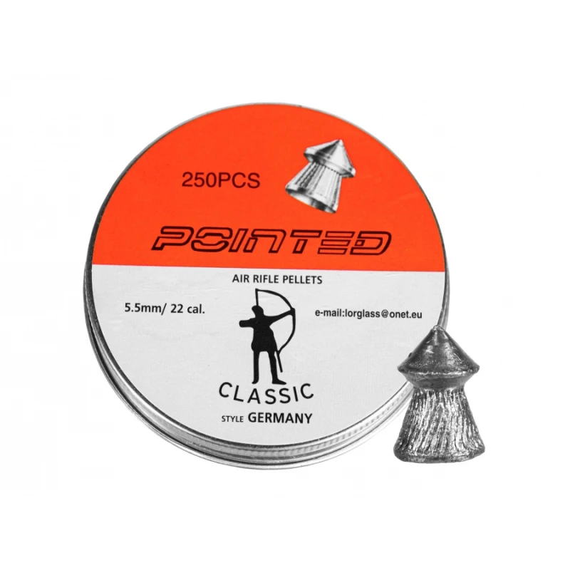 Śrut diabolo Classic Pointed Boxer ostry 5,5 mm, 250 szt.