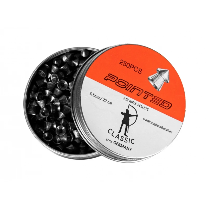 Śrut diabolo Classic Pointed Boxer ostry 5,5 mm, 250 szt.