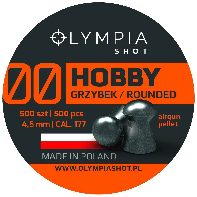 Śrut OLYMPIA SHOT Hobby grzybek / rounded 4,5mm 500 szt.