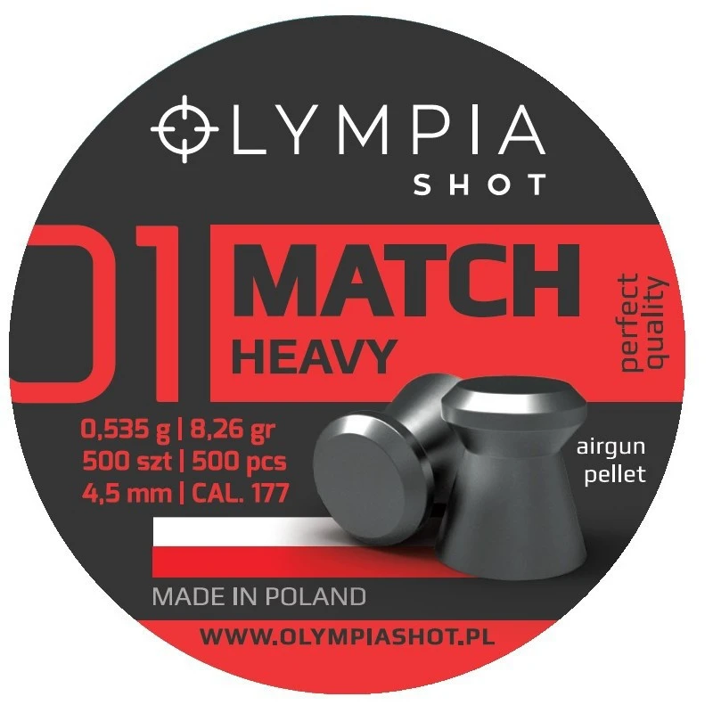 Śrut OLYMPIA SHOT MATCH heavy tarczowy 4,5mm 500 szt.