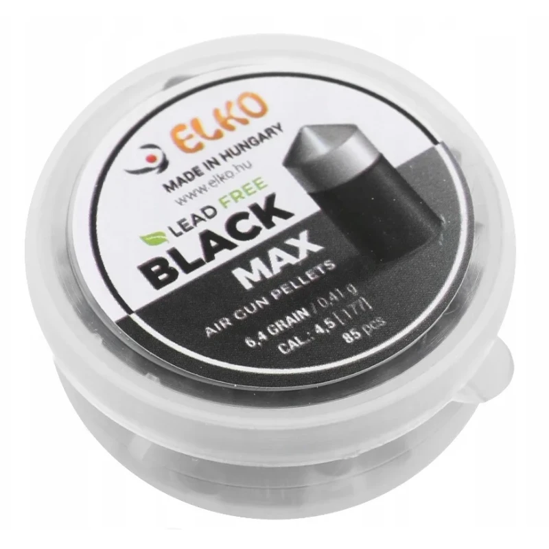 Śrut stalowy, bezołowiowy, teflonowy Elko MAX 4,5mm 0,41g ostry 85szt black